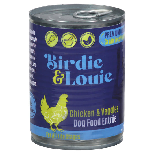 Birdie & Louie Chicken & Veggies Dog Food 13 oz