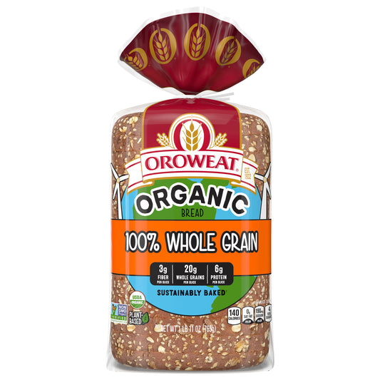 Oroweat Organic 100% Whole Grain Bread, 27 oz