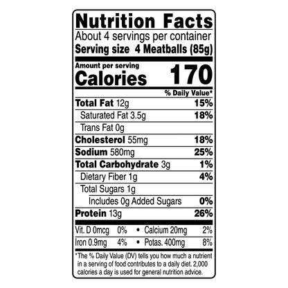 Aidells® Chicken Meatballs, Italian Style with Mozzarella Cheese, 12 oz.