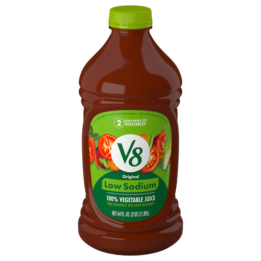 V8 Low Sodium Original 100% Vegetable Juice 64 fl oz