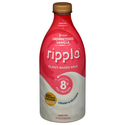 Ripple Dairy-Free Plant-Based Unsweetened Vanilla Milk 48 fl oz