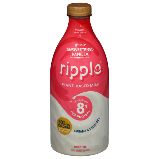 Ripple Dairy-Free Plant-Based Unsweetened Vanilla Milk 48 fl oz