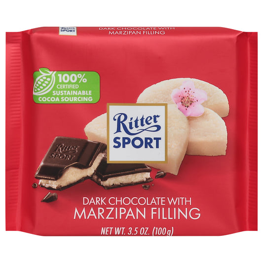 Ritter Sport Dark Chocolate with Marzipan Filling 3.5 oz