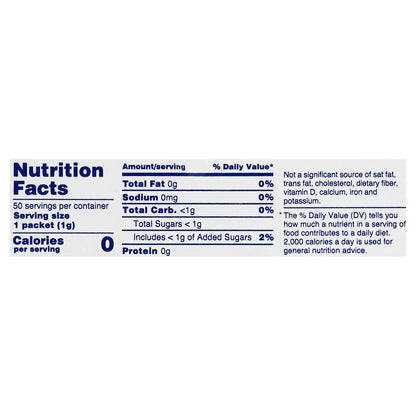 Splenda Zero Calorie Packets Sweeteners 50 ea