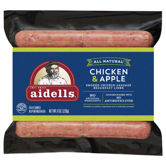 Aidells® Smoked Chicken Sausage Breakfast Links, Chicken & Apple, 8 oz. (10 Fully Cooked Links)