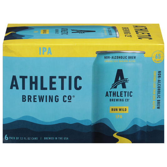 Athletic Brewing Co IPA Run Wild Beer 6 - 12 fl oz Cans