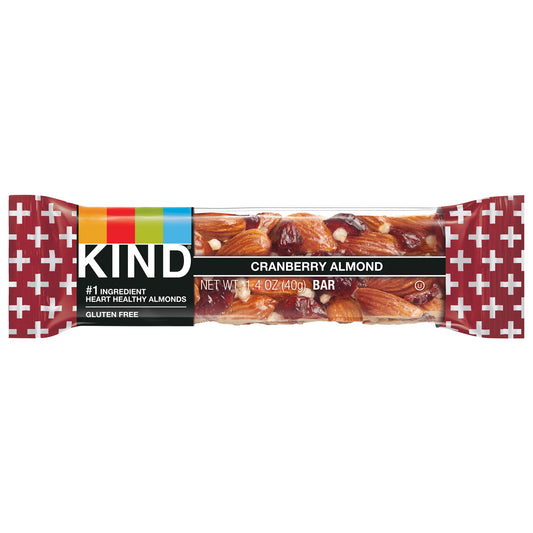 KIND Healthy Snack Bar, Cranberry Almond, 5g Protein, Gluten Free Bars, 1.4 OZ, 1 Count