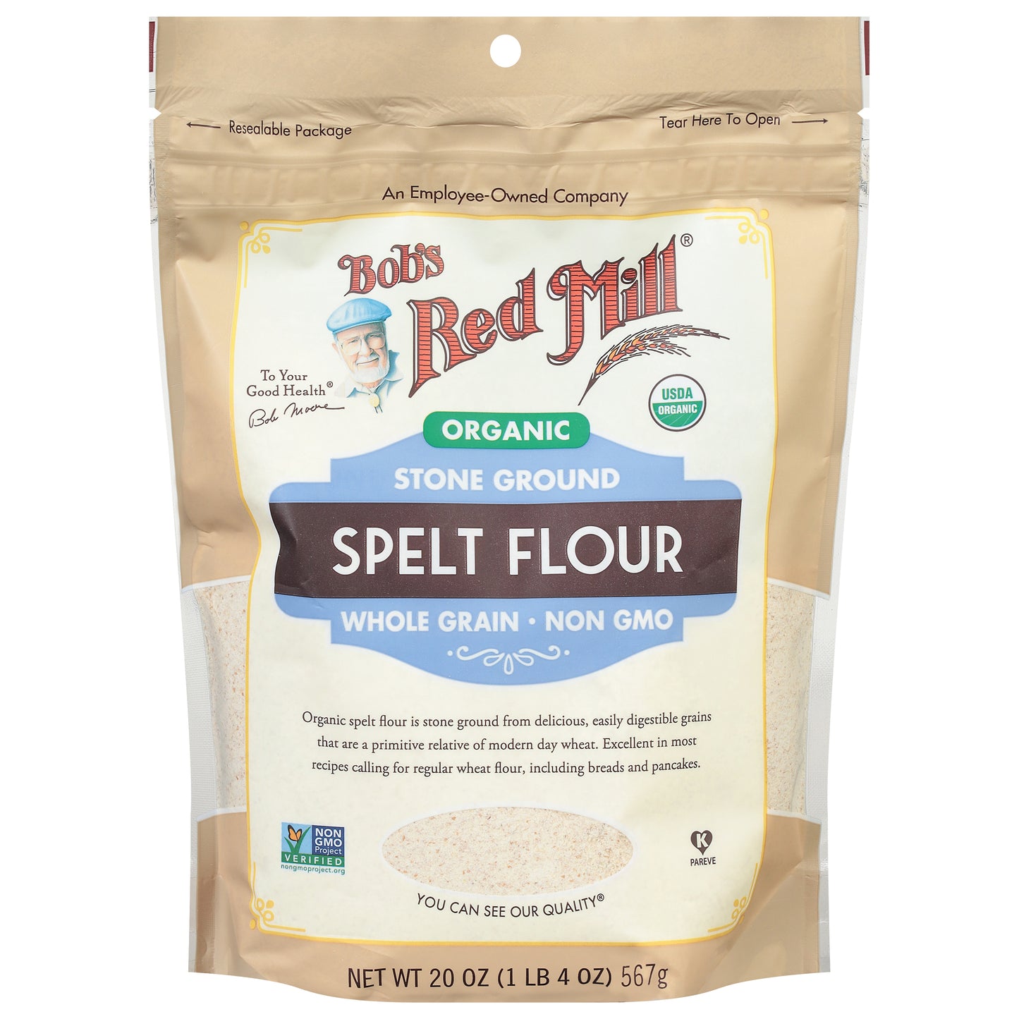 Bob's Red Mill Stone Ground Organic Spelt Flour 20 oz