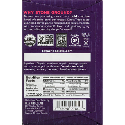 Taza Chocolate Dark Chocolate 2.5 oz - 87%