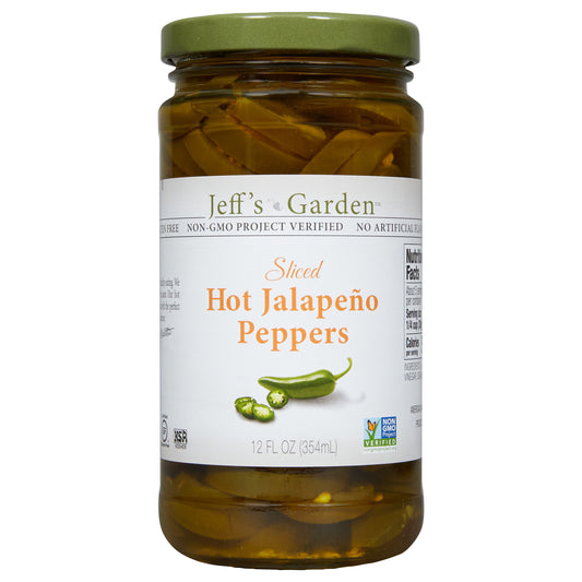Jeff's Garden Sliced Hot Jalapeño Peppers, 12 fl oz