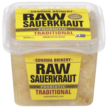 Sonoma Brinery Raw Probiotic Traditional Sauerkraut 16 fl oz