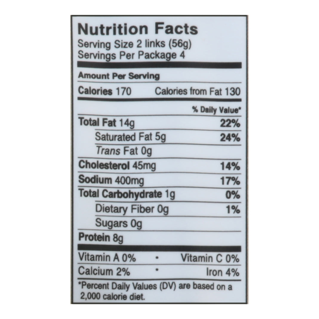 Niman Ranch Pork Breakfast Sausage 8 oz