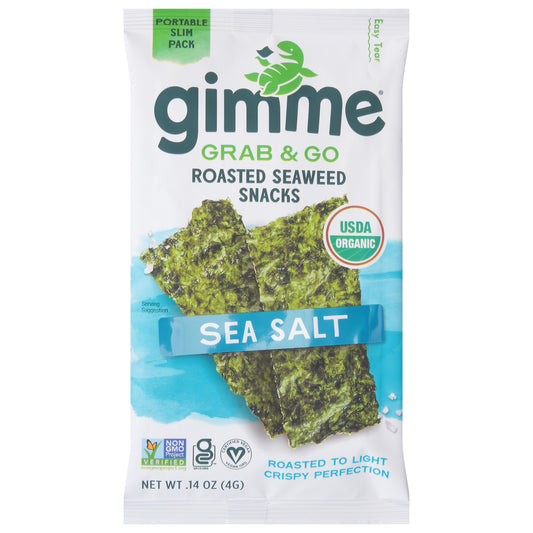 gimMe Grab & Go Roasted Sea Salt Seaweed Snacks 0.14 oz