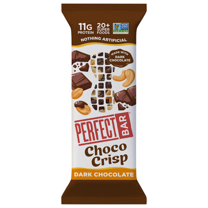 Perfect Bar Choco Crisp Gluten-Free Dark Chocolate Nut Butter Protein Bar, Kosher, 1.94 oz
