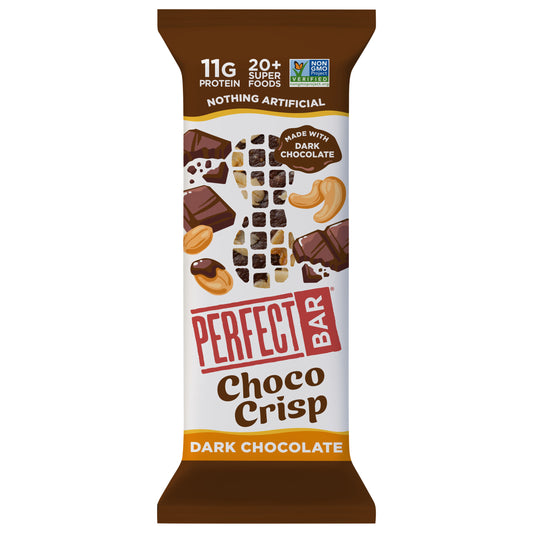 Perfect Bar Choco Crisp Gluten-Free Dark Chocolate Nut Butter Protein Bar, Kosher, 1.94 oz