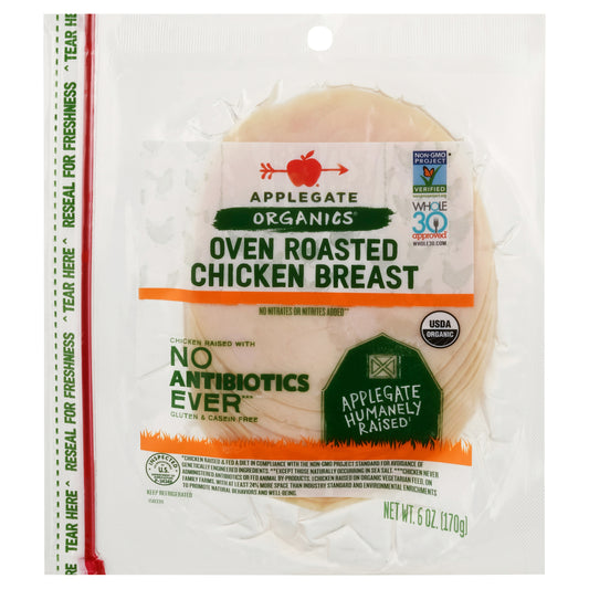 Applegate Organics Oven Roasted Chicken Breast 6 oz