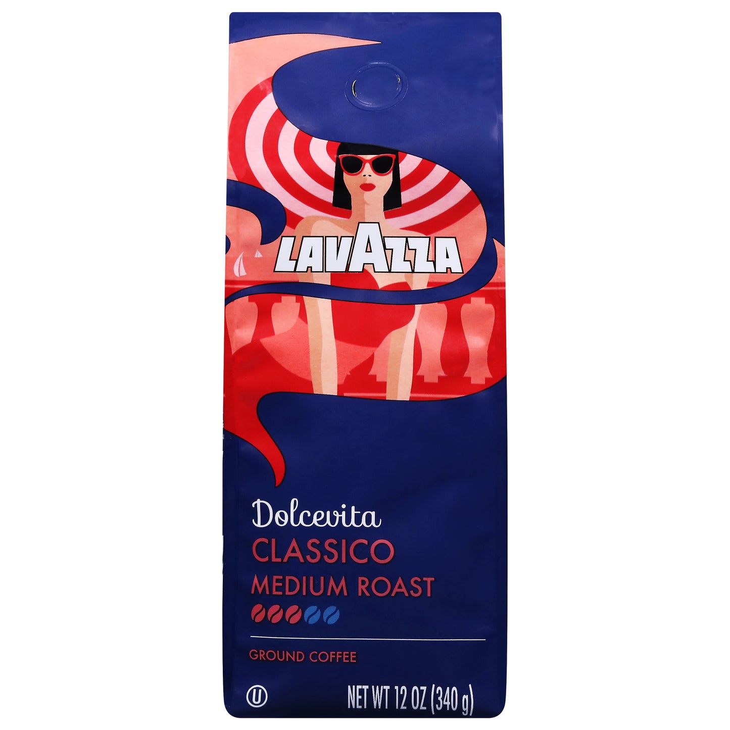Lavazza Medium Roast Ground Dolcevita Classico Coffee 12 oz