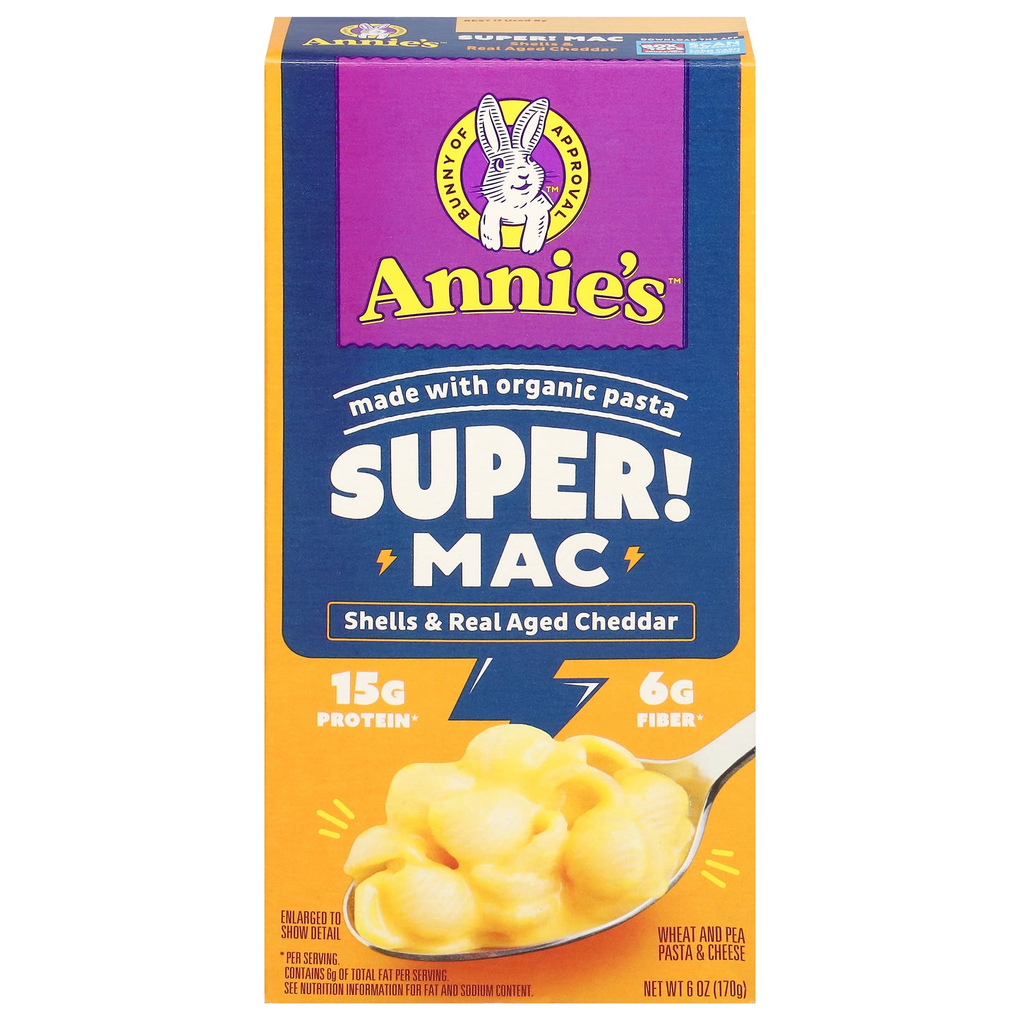 Annie's Super Mac Shells & Real Aged Cheddar 6 oz