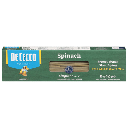 De Cecco No. 7 Spinach Linguine 12 oz