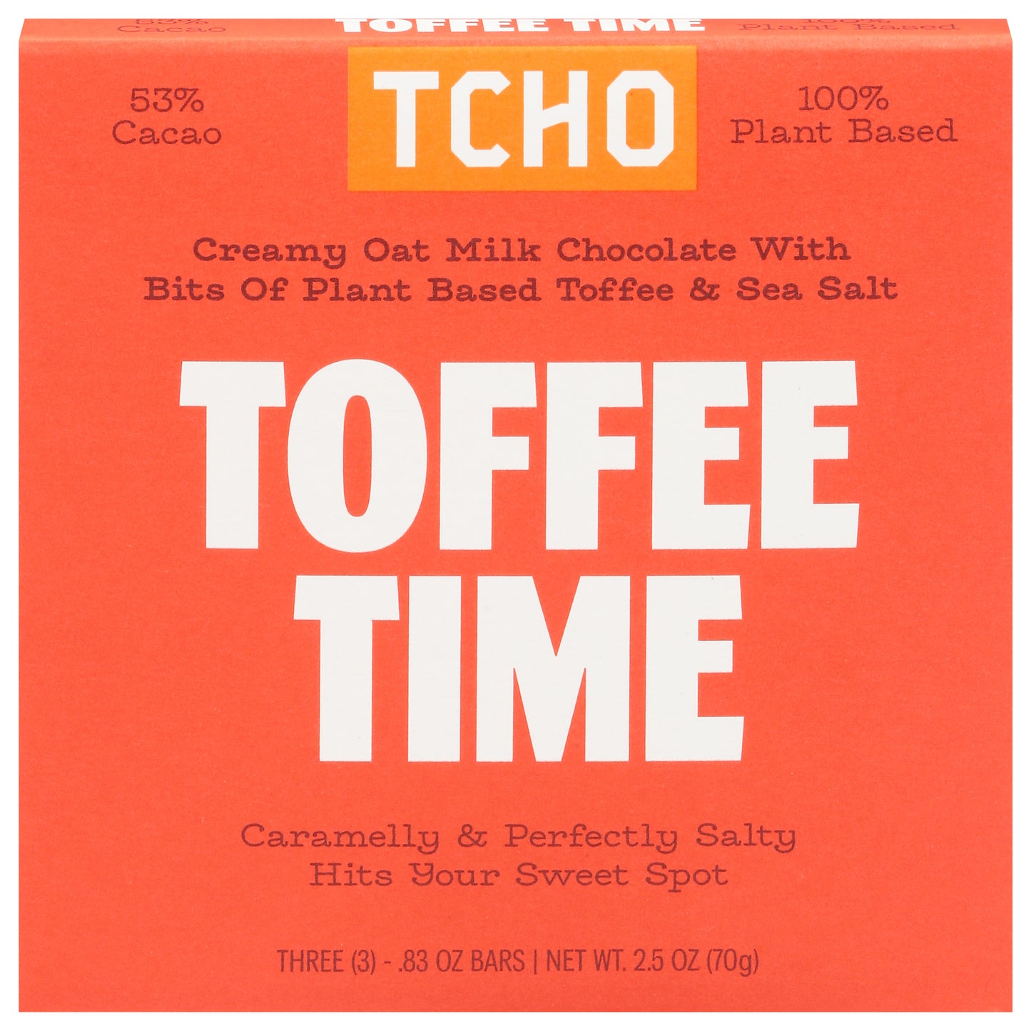 Tcho Toffee Time Milk Chocolate with Bits of Plant Based 3 - 0.83 oz Bars
