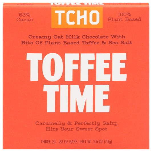 Tcho Toffee Time Milk Chocolate with Bits of Plant Based 3 - 0.83 oz Bars