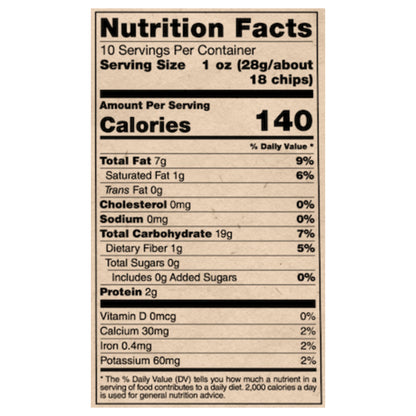Xochitl No Salt Tortilla Chips 10 oz Made with Avocado Oil