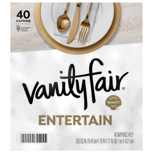 VANITY FAIR® ENTERTAIN PAPER NAPKINS, 40 COUNT