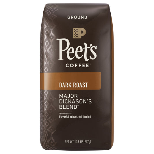 Peet's Coffee, Major Dickason's Blend, Dark Roast Ground Coffee - 10.5oz Bags