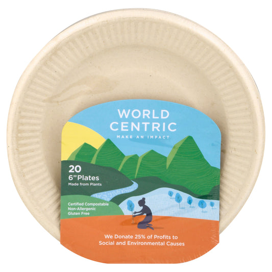 World Centric 6 Inch Plates 20 ea