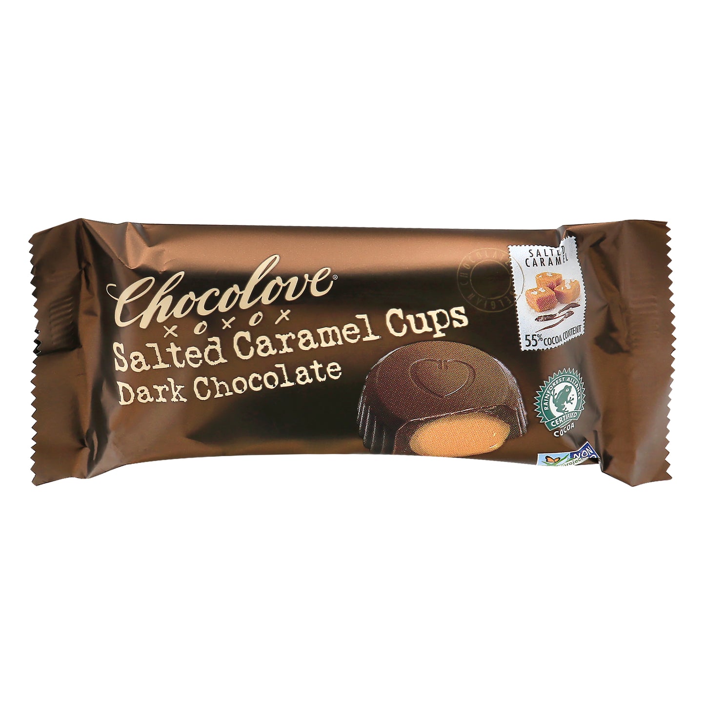 Chocolove 55% Cocoa Salted Caramel Cups Dark Chocolate 2 ea
