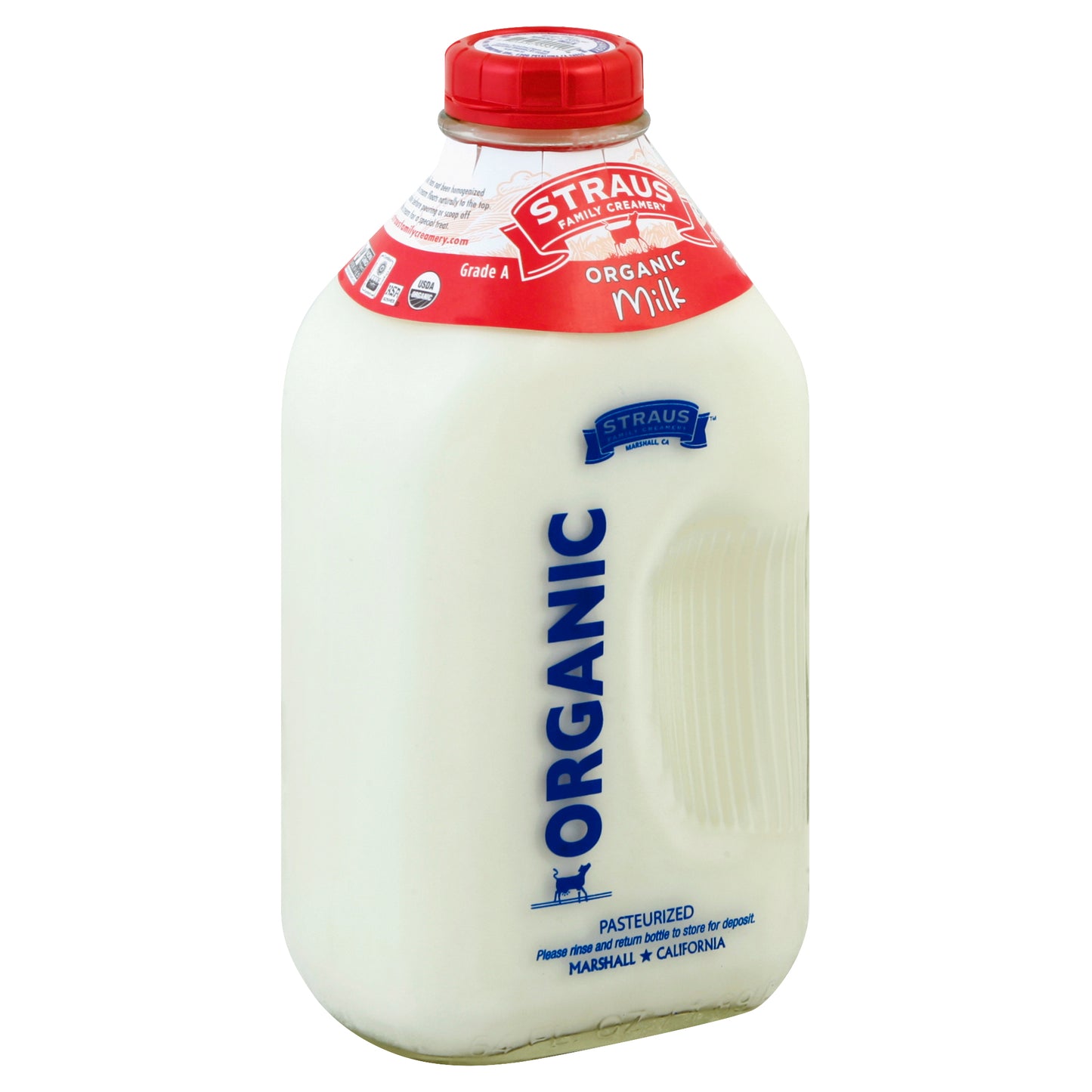Straus Family Creamery Milk 0.5 gl - Whole Milk