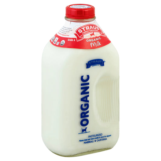 Straus Family Creamery Milk 0.5 gl - Whole Milk