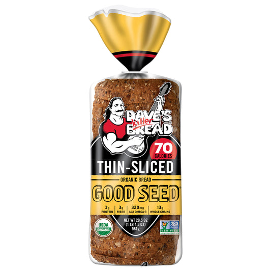 Dave's Killer Bread Good Seed Thin-Sliced, Organic Bread, 13g Whole Grains per Slice, 20.5 oz Loaf
