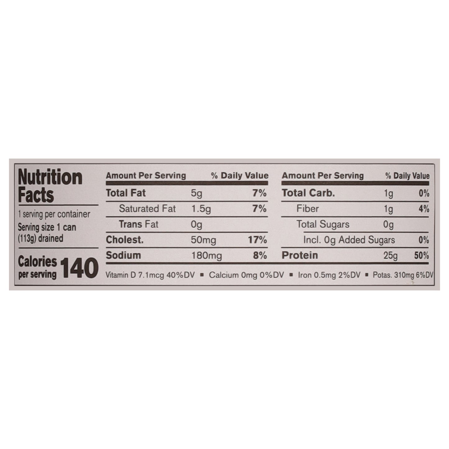 Pole Line No Salt Added Premium Chunk White Albacore Tuna 5 oz
