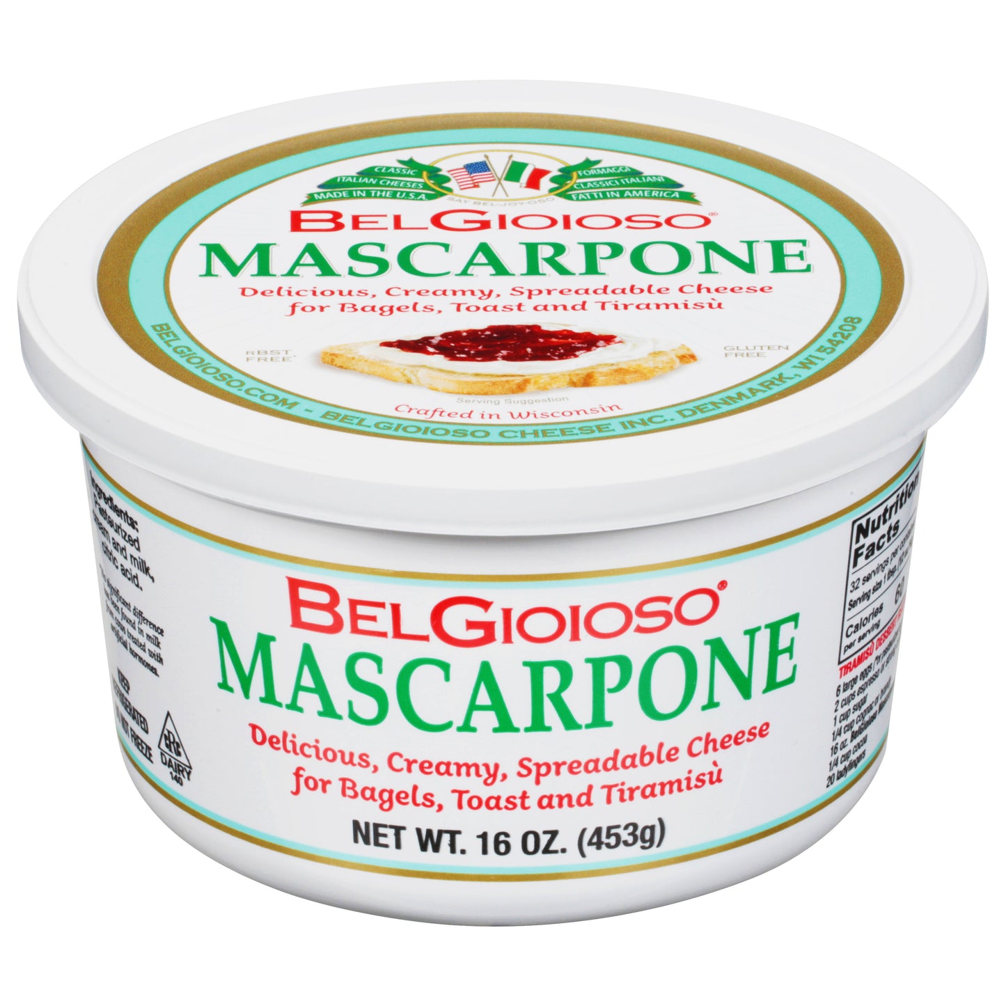 BelGioioso Mascarpone Spreadable Cheese 16 oz