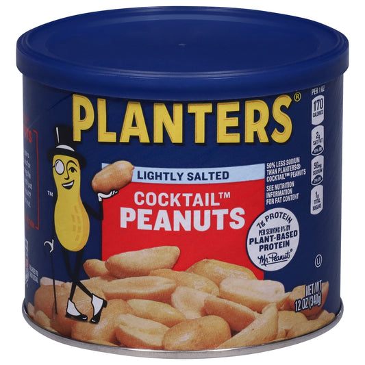 Planters Cocktail Lightly Salted Peanuts 12 oz
