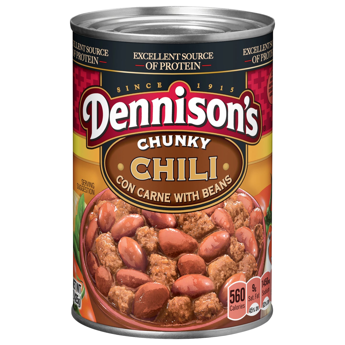 Dennison's Chunky Chili Con Carne with Beans, 15 Ounce