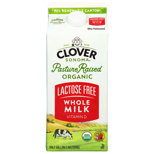 Clover Sonoma Organic Lactose Free Whole Milk 0.5 gal