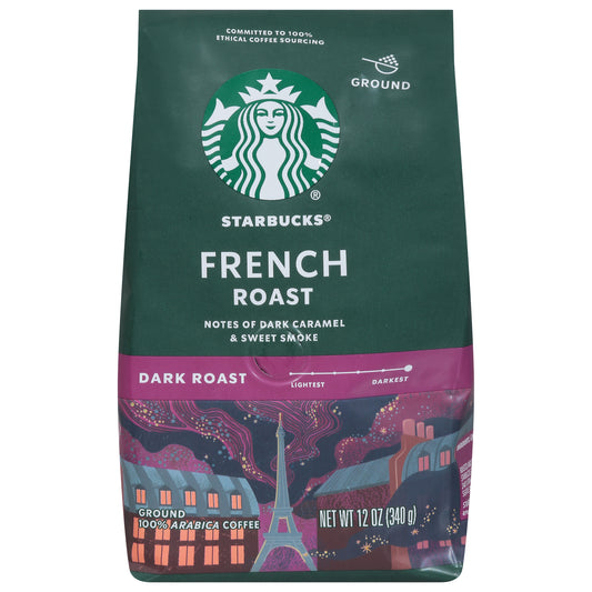 Starbucks Dark Roast Ground 100% Arabica French Roast Coffee 12 oz