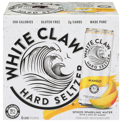 White Claw Hard Seltzer Mango Hard Seltzer 6 - 12 fl oz Cans
