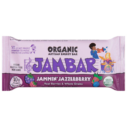Jambar Organic Artisan Jammin' Jazzleberry Energy Bar 2.12 oz