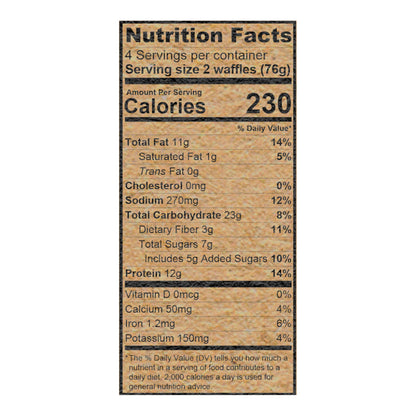 Power Waffles, Blueberry, 10.72 oz/6 ct