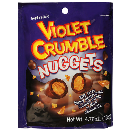 Violet Crumble Nuggets Bite-Sized Honeycomb Candy 4.76 oz