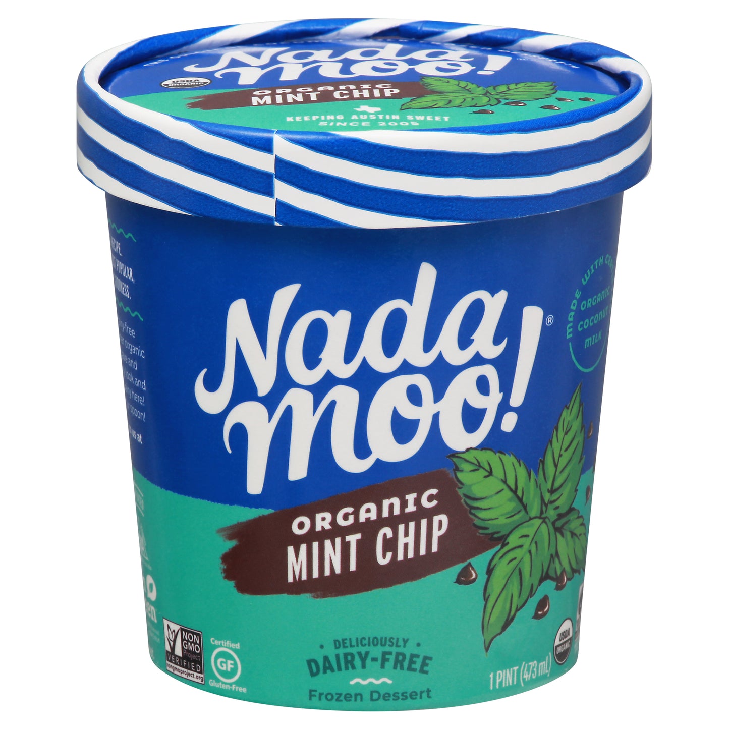 Nada Moo! Organic Mint Chip Frozen Dessert 1 pt