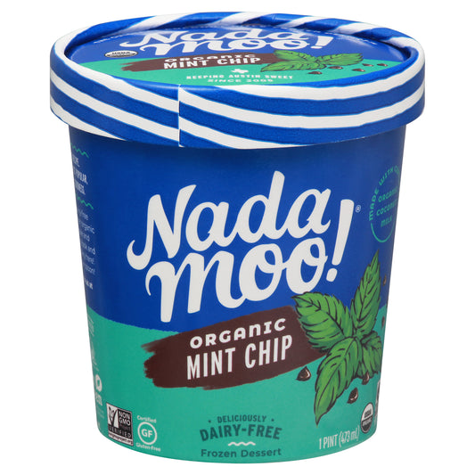 Nada Moo! Organic Mint Chip Frozen Dessert 1 pt