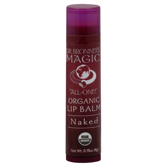 Dr. Bronner's Lip Balm 0.15 oz - ALL-ONE ORGANIC LIP BALM NAKED