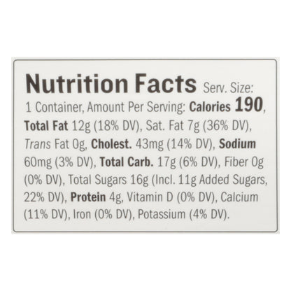 La Fermiere Naturally French Creamy Whole Milk Rose Yogurt 4.9 oz