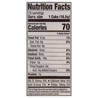 Lundberg Family Farms Salt-Free Brown Rice Whole Grain Organic Rice Cakes 8.5 oz
