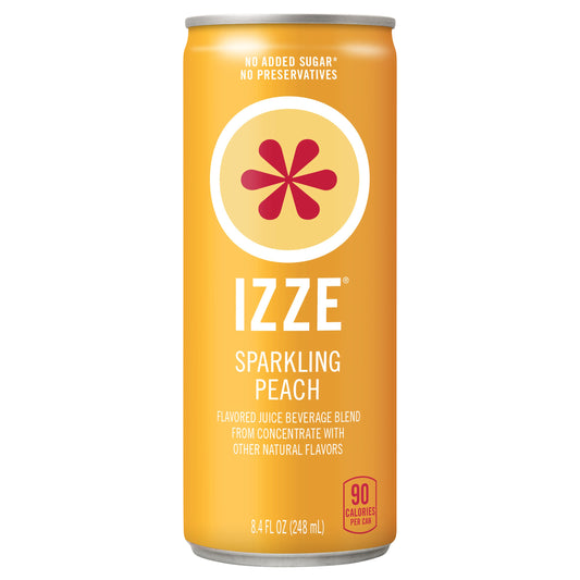 IZZE Sparkling Peach Juice Beverage 8.4 Fl Oz Can