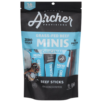 Country Archer Grass-Fed Original Beef Sticks Minis 16 ea